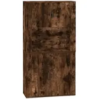 Helloshop26 - Buffet Sideboard Kommode Kleiderschrank Aufbewahrungsmöbel Organizer Küche Wohnzimmer Lounge hoch Holzwerkstoff braun 02_0033569