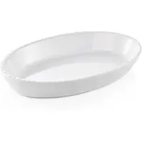 Playflip 15x Backform oval 24 x 14 x 4,5 cm weiß, Porzellan