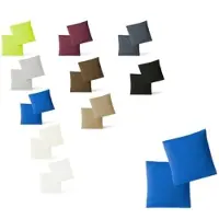 EXKLUSIV HEIMTEXTIL Jersey Kissenbezug Hülle 2 Sparpack Set mit Reißverschluss hochwertige Qualität 80 x 80 cm royalblau