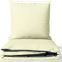 Leonado vicenti Satin Bettwäsche 155x220 cm 100% Baumwolle Beige Luxus Set Uni Wendeseite Anthrazit Kissenbezug 80x80 cm Reißverschluss 4 teilig