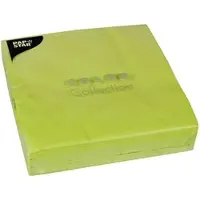 Papstar 16 X 50 Servietten, 2-lagig 1/4-Falz 40 cm x 40 cm limonengrün