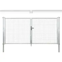 GAH Alberts Alberts 603168 Wellengitter-Doppeltor, feuerverzinkt, Pfosten 60 mm, Höhe 200 cm, Breite 300 cm