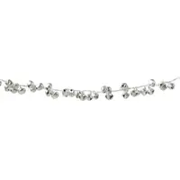 Christmas Decoration Girlande mit Glöckchen 1,20m Metall Weihnachtsgirlande mit Metallglocken Dekoration Glöckchenkette Weihnachtsbaumkette Weihnachtsdeko Silber