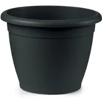 Veca Pflanzgefäß Blumentopf Pflanztopf Naxos rund anthrazit Ø 30 x H 22 cm