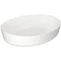 MamboCat TRIANON Auflaufform oval 37x28,5 cm weiß aus Glas - 812299