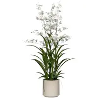 Creativ Green künstliche Pflanze Oncydie im Topf, 98cm, weiß