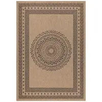 KADIMA DESIGN Outdoor Teppich Vintage Wetterfest Waschbar Strapazierfähig | Schwarz 160x230 cm Balkon Terrasse Fußbodenheizung | KASBERG –