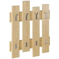 Dmora Garderobe/Kleiderbügel Dpons, Kleiderhalter, Wand-Kleiderständer-Struktur, Wandgarderobe, 64x4h79 cm, Eiche