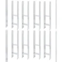 GAH Alberts Alberts 8 x H-Pfostenträger, 111x600 mm, Materialstärke 6 mm, Tiefe 60 mm, feuerverzinkt