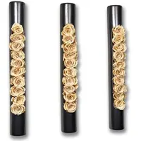 Flowerbox 3er-Set Infinity-Bloom bigTube - anthrazit/champagne - 65x7,5 cm