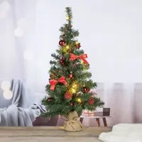 Gravidus 20 LED Weihnachtsbaum Tannenbaum Christbaum Baum geschmückt rot 75 cm
