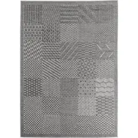 KADIMA DESIGN Küchenteppich Uni Wetterfest Waschbar Strapazierfähig | Grau 120x170 cm Balkon Terrasse Gekettelt UV-Beständig | LERMOOS –