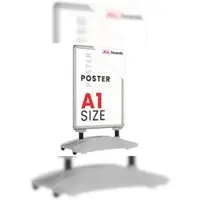 Allboards Kundenstopper A1 Waterbase – Aluminiumrahmen SILBER