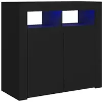 Helloshop26 - Buffet Sideboard Kommode Kleiderschrank Aufbewahrungsmöbel Organizer für Küche Wohnzimmer Lounge mit LED-Beleuchtung 02_0030044