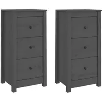 Helloshop26 - Buffet Sideboard Kommode Kleiderschrank Aufbewahrungsmöbel Organizer für Küche Wohnzimmer Lounge 2er-Set 40 x 35 x 80 02_0036839