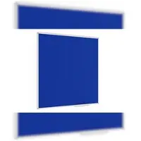 Allboards Filztafel mit Aluminiumrahmen 120×120, Blau