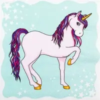 Home Fashion , Unicorn, Lunch-Servietten aufgefaltetes Maß 33 cm x 33 cm, im Viertelfalz, 20 Stück pro Pack, 12 Pack pro Karton