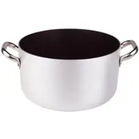 PENTOLE AGNELLI Lamm-Kochgeschirr Aluminium-Kasserolle ø 28 Antihaft-Platin 2 Griffe professionell.