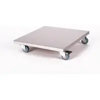 Szagato Möbelroller / Pflanzenroller (Profi) 40x40 cm, Edelstahl, 150kg, PU-Rolle + Bremse, Marke: , Made in Germany