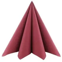 Sovie HORECA XL Serviette in Bordeaux aus Linclass Airlaid, 1/4 Falz, 48 x 48 cm, 50 Stück