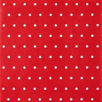 Home Fashion , SV Mini Dots red/white, Dinner-Servietten aufgefaltetes Maß 40 cm x 40 cm, im Viertelfalz, 12 Stück pro Pack, 10 Pack pro Karton