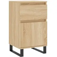 Helloshop26 Buffet Sideboard Kommode Kleiderschrank Aufbewahrungsmöbel Organizer Küche Wohnzimmer Sonoma-Eiche 40 x 35 x 70 cm