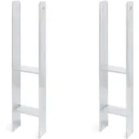 GAH Alberts Alberts 2 x H-Pfostenträger, 111x600 mm, Materialstärke 6 mm, Tiefe 60 mm, feuerverzinkt