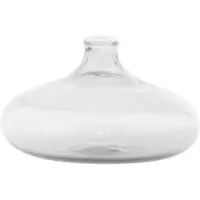 Zafferano Un Fiore Vase (46 cl) aus mundgeblasenem Borosilikatglas, transparentes Design mit weißer Verzierung, ideal für einzelne Blüten und kleine Dekozweige