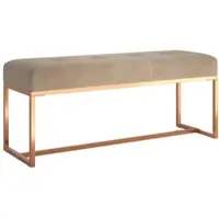 Décoshop26 - Moderne multifunktionale Bank/Sitzbank 110 x 36 x 45 cm in beigefarbenem Samt DEC024701