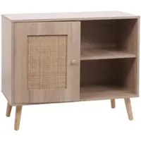 Décoshop26 - Kommode Schrank Sideboard mit Staufach aus Kubu- und Melaminholz 67x80x38 cm Eichenoptik 04_0006517