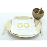 Sovie HORECA Serviette -Happy Birthday - 50 - aus Tissue 33 x 33 cm, 3-lagig, 100 Stück