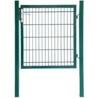 Aileenstore Gartentor Zauntor Einfahrtstor Stabmattenzaun Flügeltor Grün 1200 x 1000 mm