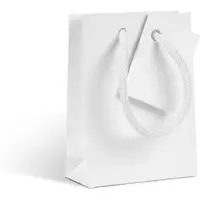 Gimex Luxustüte Natural White Papiergriffe 8,1 + 3,3 x 10,8 cm je 200 -