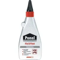 Ponal Holzleim fix & fest Kunststoff-Flasche 500g Packung mit 10 Stück