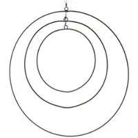 MARELIDA Dekoringe Metallringe mit Aufhängeösen DIY Basteln 50/40/30cm schwarz