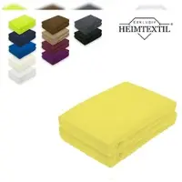 EXKLUSIV HEIMTEXTIL Doppelpack Marke Frottee Spannbettlaken Gelb 140 x 200 cm