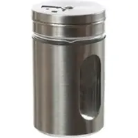 GORANDO Gewürzstreuer Edelstahl Sichtfenster 3 Streumöglichkeiten 80ml