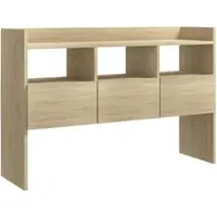 Helloshop26 - Buffet Sideboard Kommode Kleiderschrank Aufbewahrungsmöbel Organizer Küche Wohnzimmer Sonoma-Eiche 105 x 30 x 70 cm 02_0031489