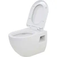 Helloshop26 - Wandhängendes Keramik-WC mit Absenkautomatik weiß 02_0003591
