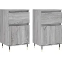 Helloshop26 - Buffet Sideboard Kommode Kleiderschrank Aufbewahrungsmöbel Organizer für Küche Wohnzimmer Lounge 2er-Set Sonoma 40 x 02_0036951