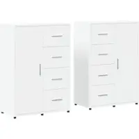 Helloshop26 - Buffet Sideboard Kommode Kleiderschrank Aufbewahrungsmöbel Organizer für Küche Wohnzimmer Lounge 2er-Set 60 x 31 x 84 02_0036679