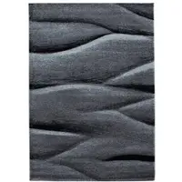 KADIMA DESIGN Teppich Waschbar Ombre Modern Strapazierfähig Esszimmer Flur Läufer Schwarz 80x250 cm OEKO-TEX Schadstoffgeprüft – SERENO von