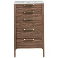 AC ANGEL CERDÁ Angel Cerdá Chiffonier 7039 in Walnuss / Stahl / Weiß – (B)60 x (H)107 x (T)45 cm | Gr.: onesize