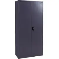Décoshop26 - Stahlbüroschrank mit 2 abschließbaren Metalltüren 185x90x40 cm dunkelgrau 04_0006413
