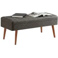 Dmora Falcon - Bank, 105x40x49h cm, Nussbraun, Tragkraft 130 kg