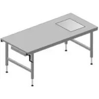 Rocholz Huedig und Packtisch 2000 x 920 mm höhenverstellbar mit integrierter...