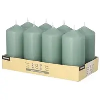 Papstar 48 Stumpenkerzen Ø 47 mm · 100 mm blaugrün