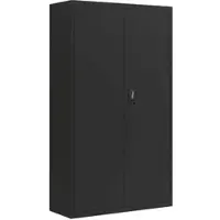 Décoshop26 - Büroschrank mit Schubladen 4 verstellbare Einlegeböden 105 x 40 x 180 cm schwarzer Stahl DEC024584