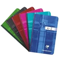 Clairefontaine 5x Adressbuch (Kladde) 9x14cm mit Softcover, 96 Blatt kariert 90g - Sortiert 9599C