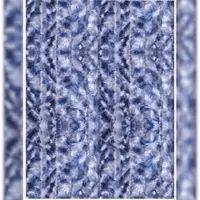 Arsvita Flauschvorhang 140x200 Meliert blau - weiß - silber